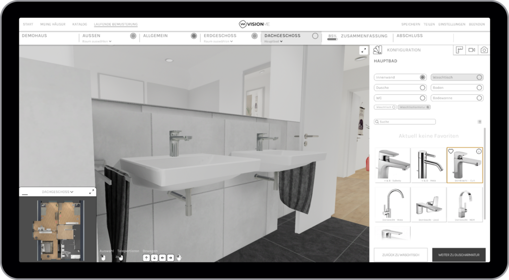 Waschtisch und Armatur kombinieren
